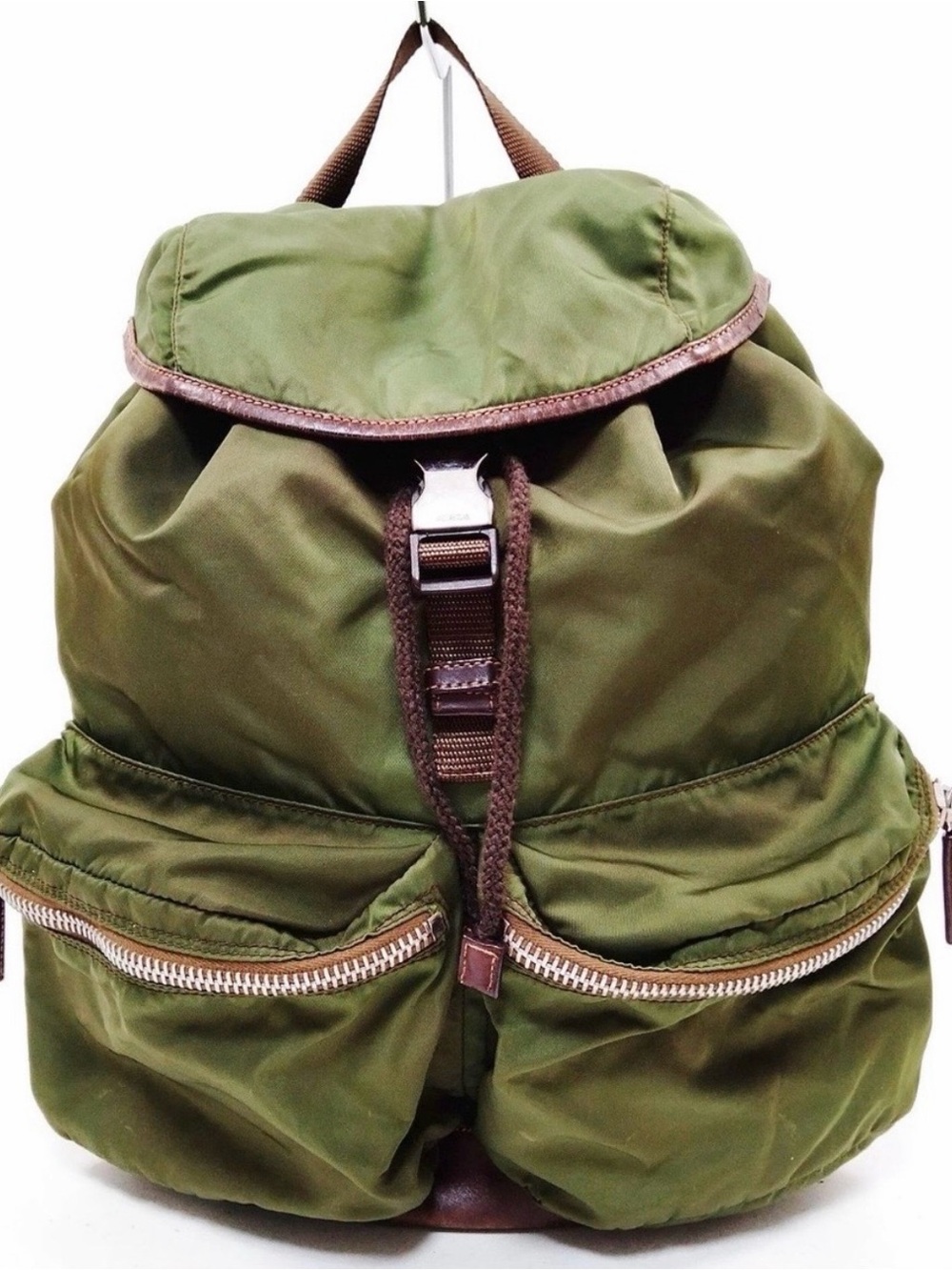 Prada Vintage Green Nylon Backpack | Auth Made in Italy
